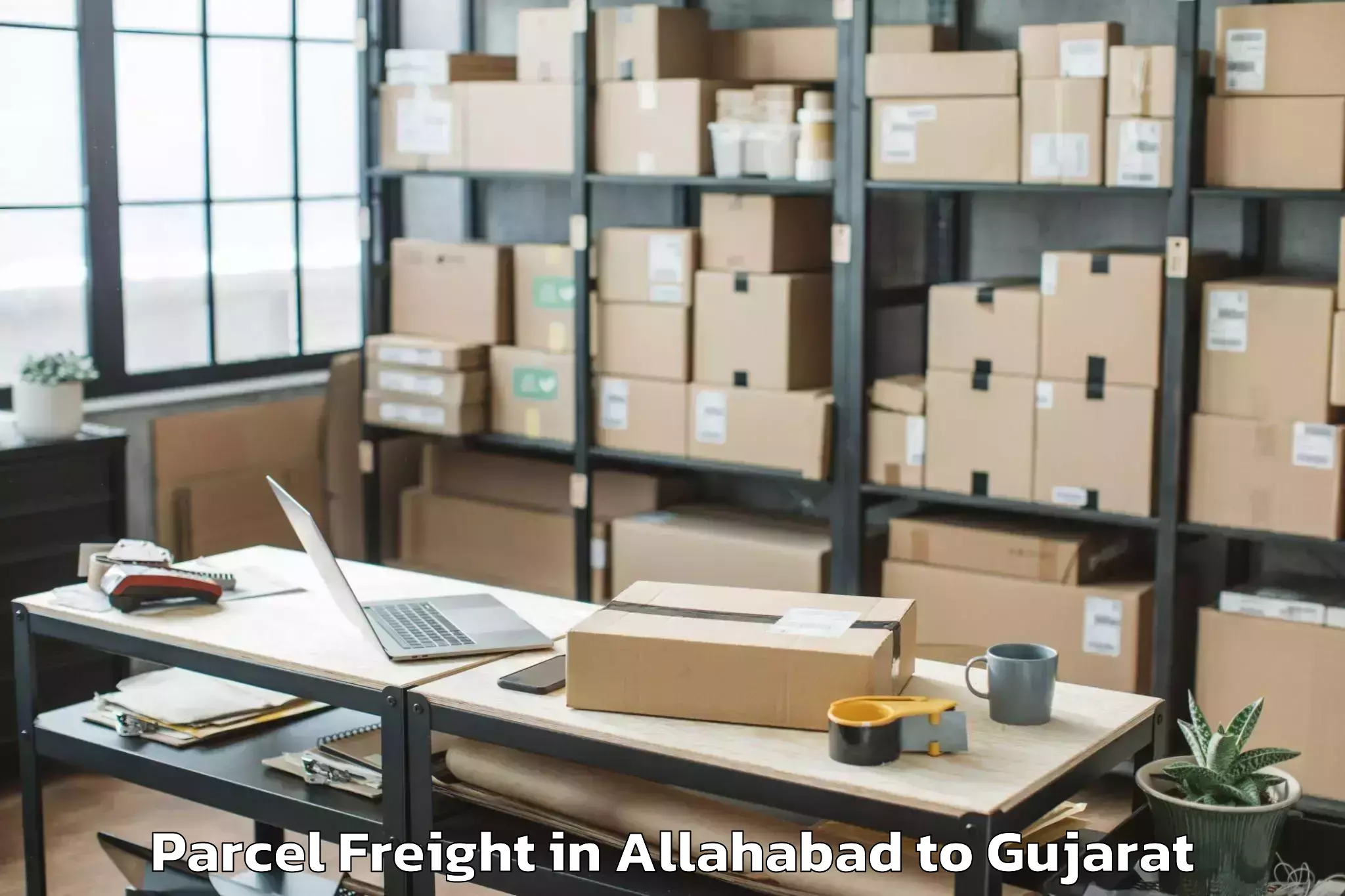 Trusted Allahabad to Satlasana Parcel Freight